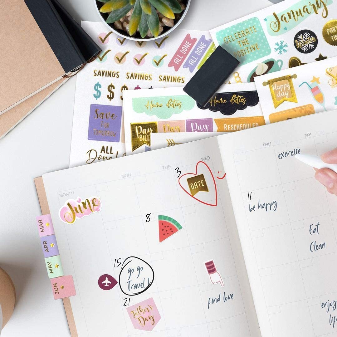 Home Decorative Festival Index Tabs DIY Schedule Activity Happy Planner Journals Sticker Book