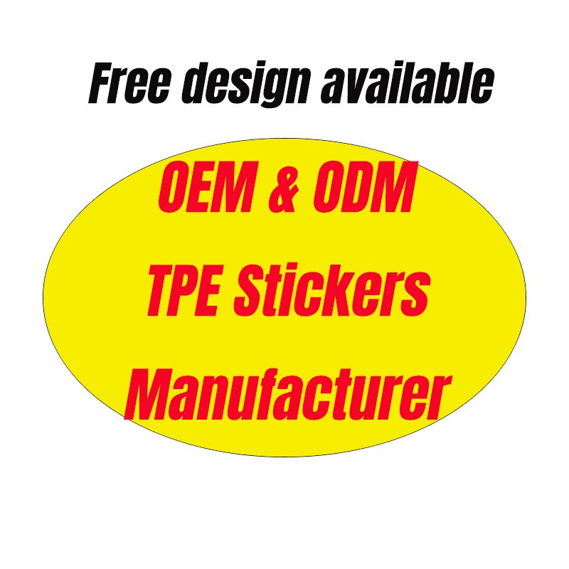 Customized food-grade silicone TPE stickers are waterproof washable and reusable traceless and removable without leaving glue