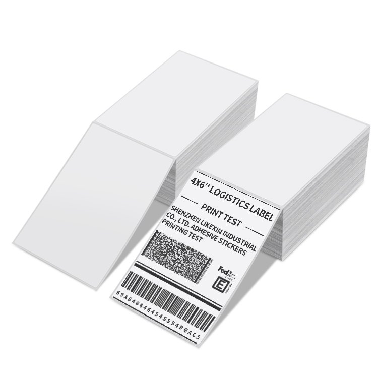 Adhesive Printer Paper 4*6 Fan Fold Direct Address Shipping Thermal Paper For Labels Printer Compatible Label Sticker