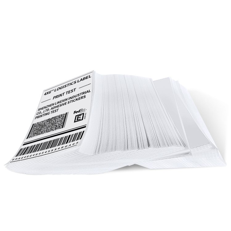 Adhesive Printer Paper 4*6 Fan Fold Direct Address Shipping Thermal Paper For Labels Printer Compatible Label Sticker