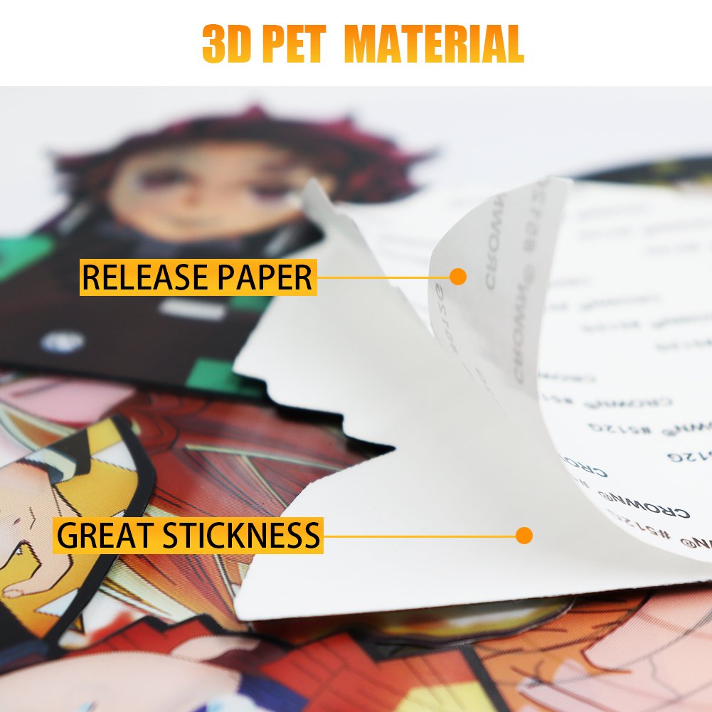 Waterproof 1000 Designs Motion Sticker Lenticular 3D Anime Sticker for Car Refrigerator Laptop Decor