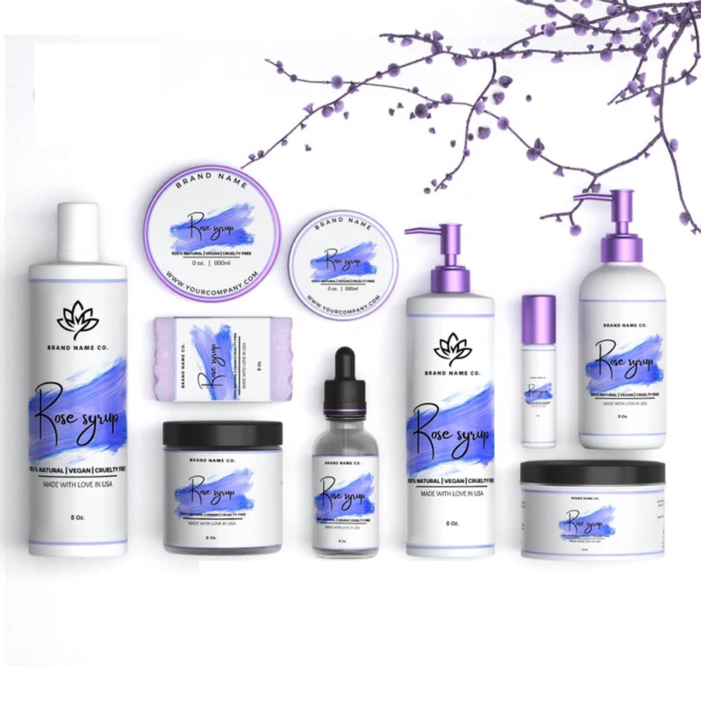 Cosmetic perfume label sticker idea branding label sticker design for product branding package