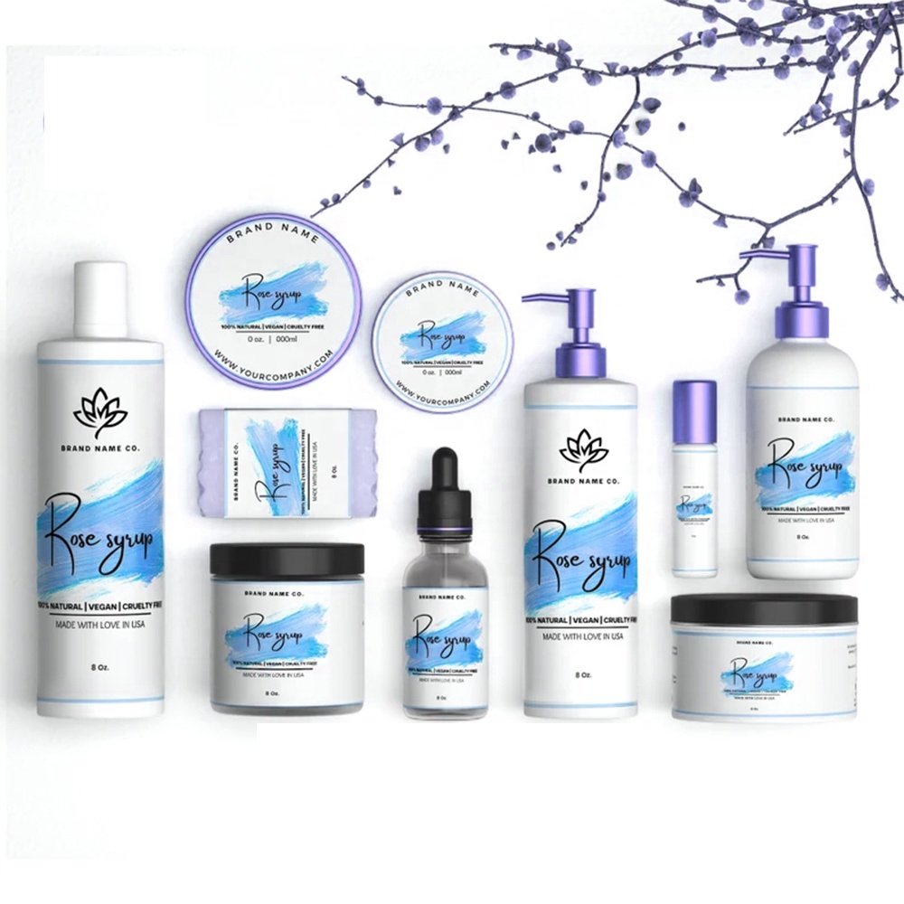 Cosmetic perfume label sticker idea branding label sticker design for product branding package