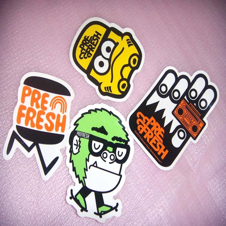 Mixed Style Designs Adhesive Waterproof Logo Printing Custom Design Vinyl Stickers Bulk Die Cut Stickers Pack
