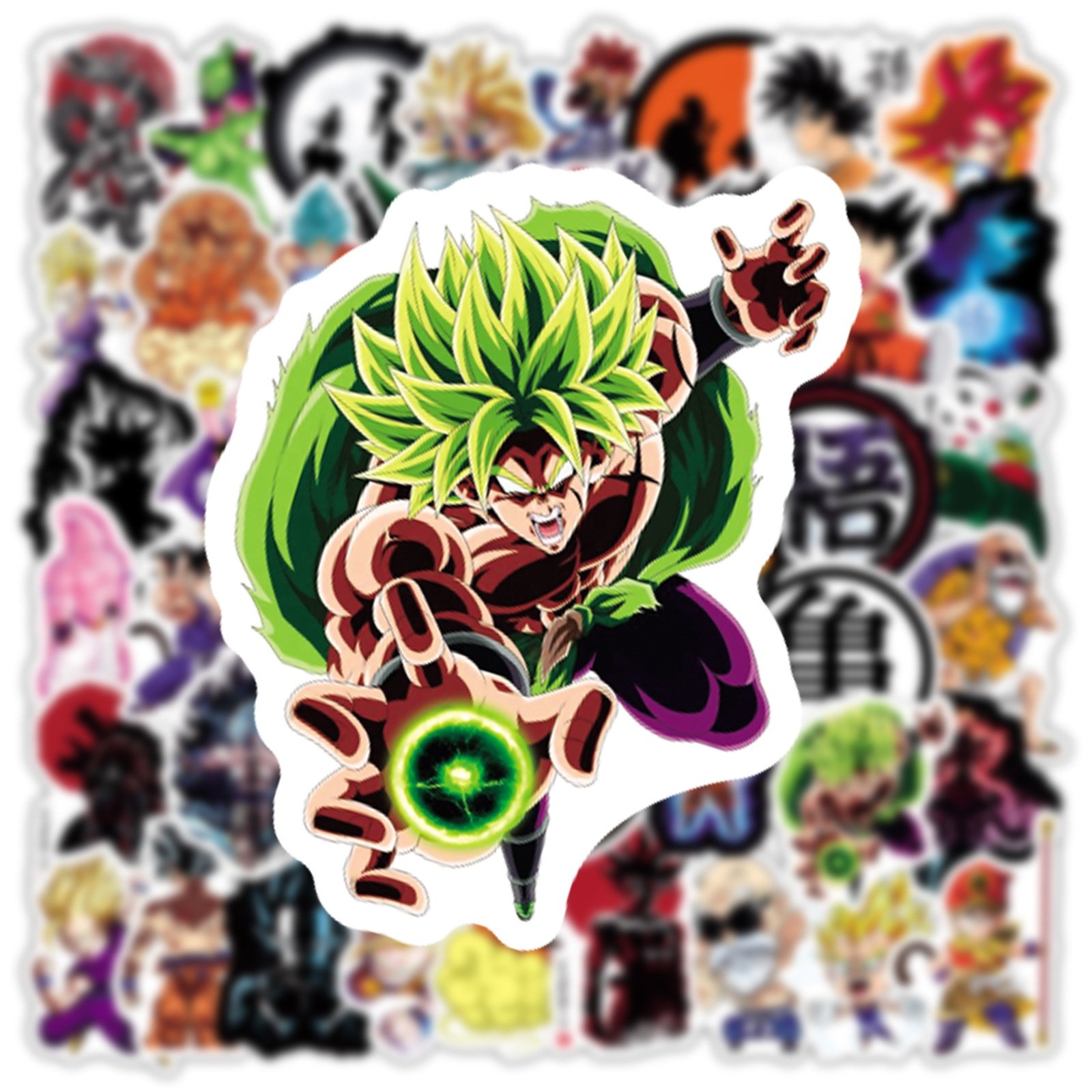 50Pcs Dragon Ball Classical Motion Anime Sticker Label For Boy Children Promotion Gifts Luggage Laptop Diy Toy Stickers