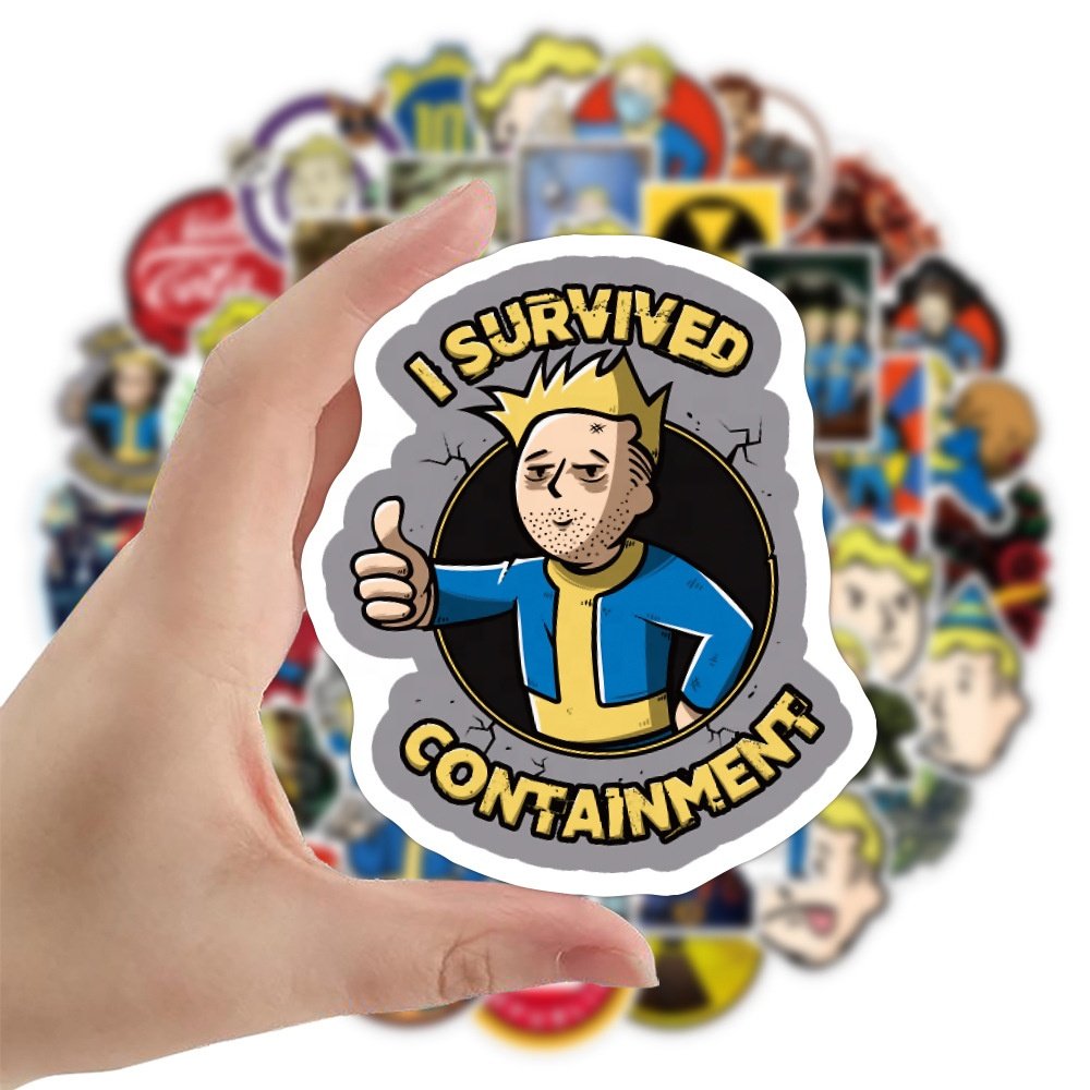 50Pcs Cool Doomsday Survival Game Fallout Sticker For Boy Skateboard Lugagge Laptop Phone Bottle Diy Graffiti Stickers