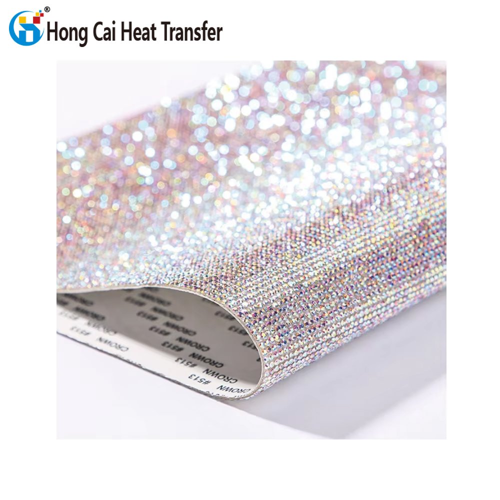 Hongcai car interior drill glue net stickers crystal glass stickers DIY personalized modification hot fix rhinestone stickers