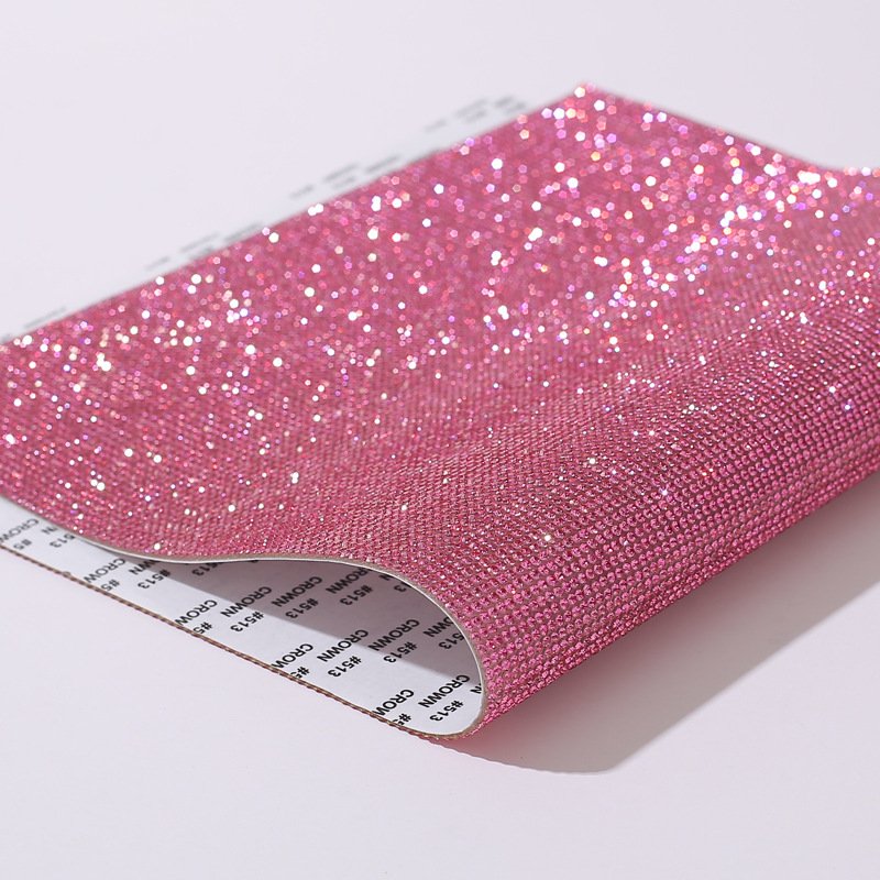 Hongcai car interior drill glue net stickers crystal glass stickers DIY personalized modification hot fix rhinestone stickers