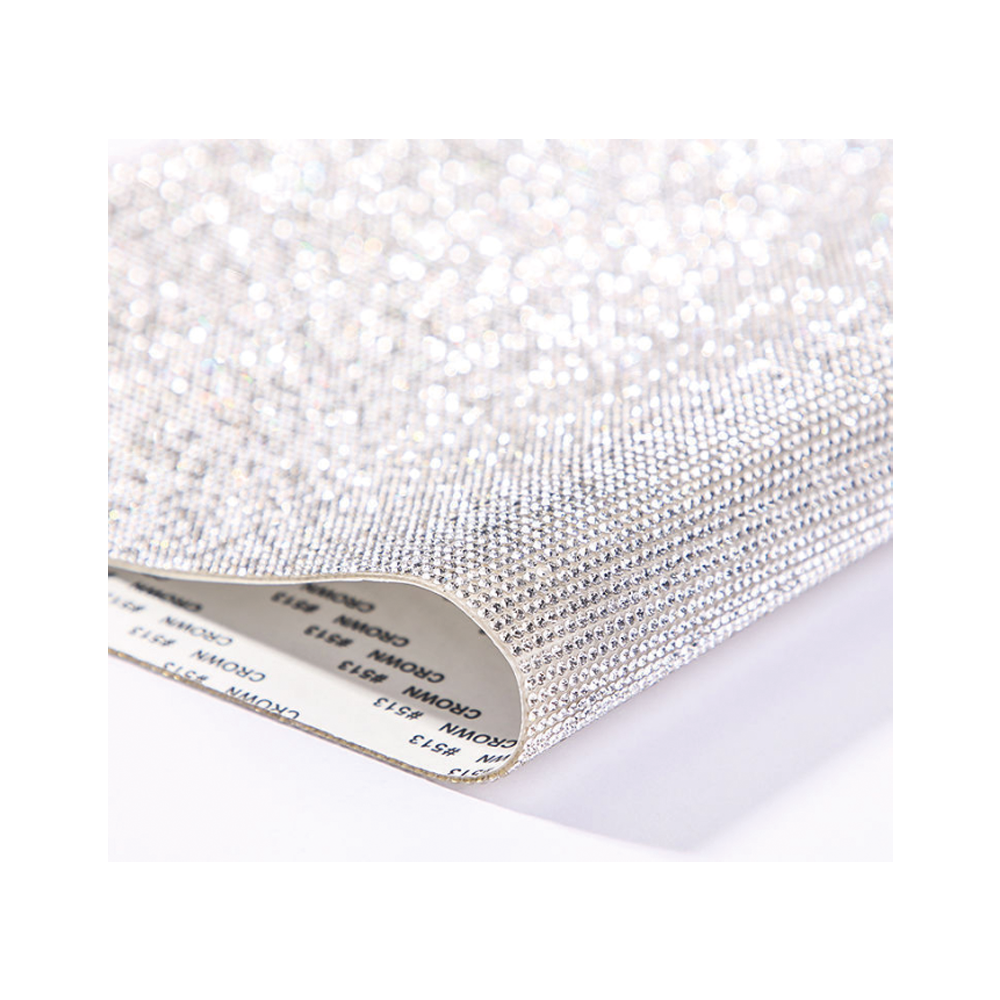 Hongcai Rhinestone Hot Drill Back Glue Whole Sheet Hot Fix Crystal Glass Drill Self-adhesive Row Drill Rhinestone Stickers DIY