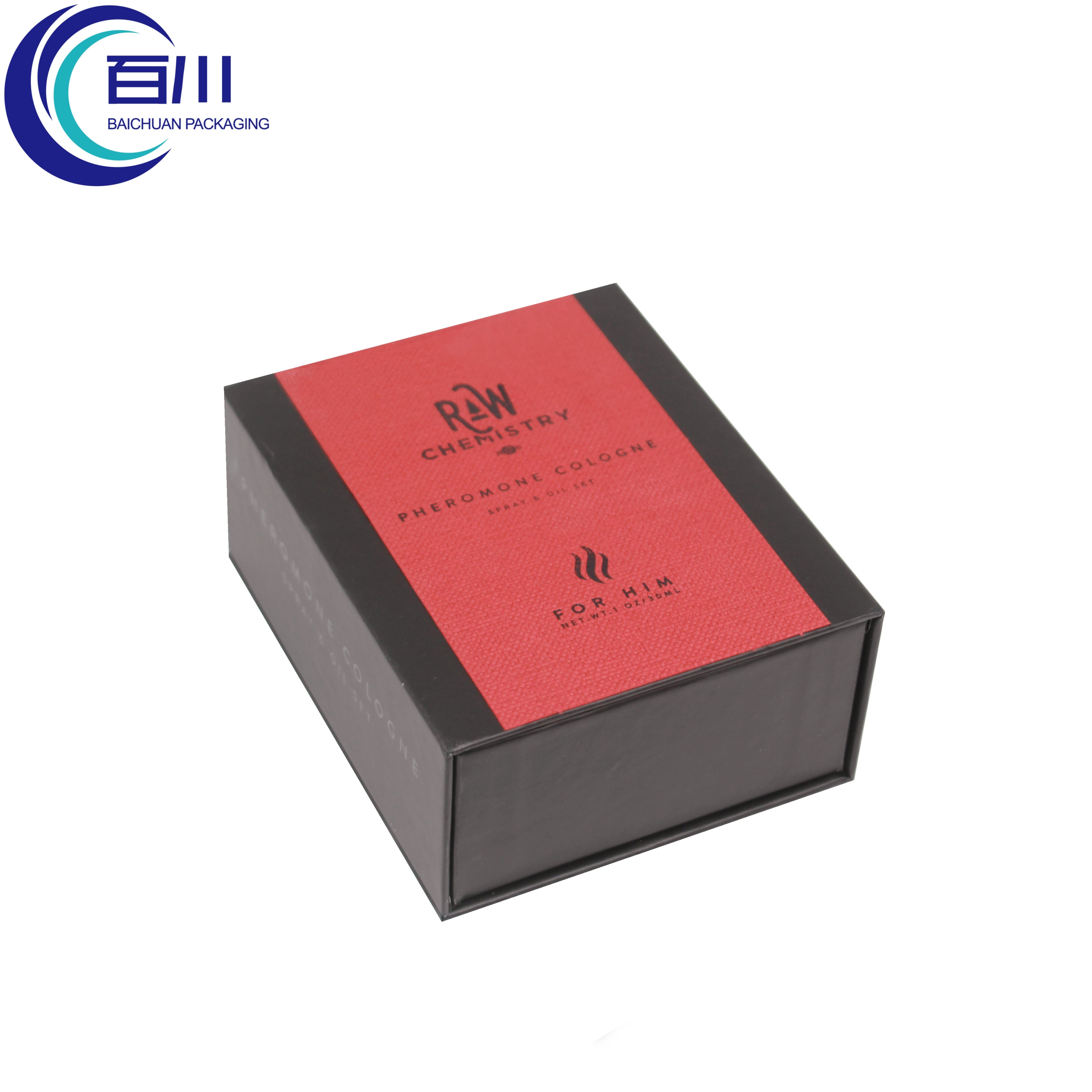 cardboard box with sticker empty gift magnetic lid storage box