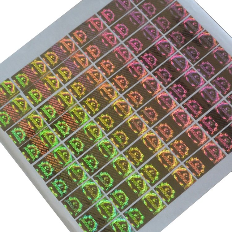 Custom logo sticker Coated paper Hologram Holographic Security Sticker Label