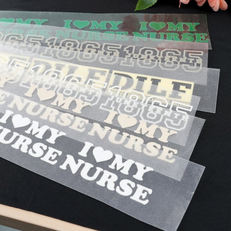 Wholesale Custom Flock Heat Transfer Excellent Quality Prints Ready To Press Sticker Durable Fastness Vinyl Designs For T-Shirt