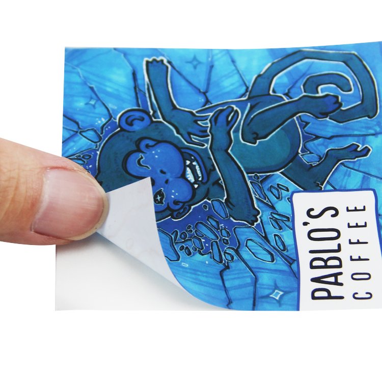 Manufacturer Wholesale Custom Printed Full Color Durable Vinyl Waterproof Self-Adhesive PET Stickers Shipping Package