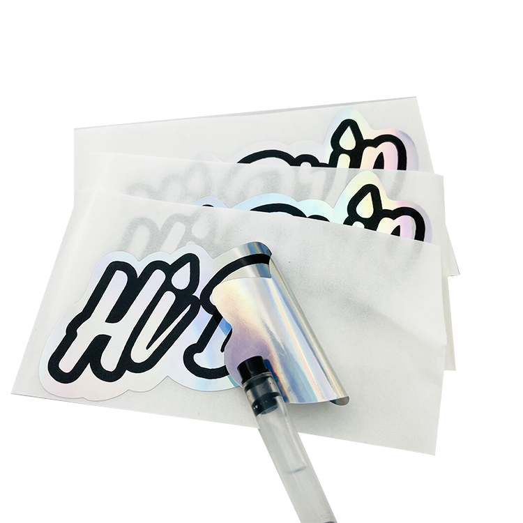 Chinese manufacturers specializing in die-cutting holographic sticker paper hat label gift LOGO sticker