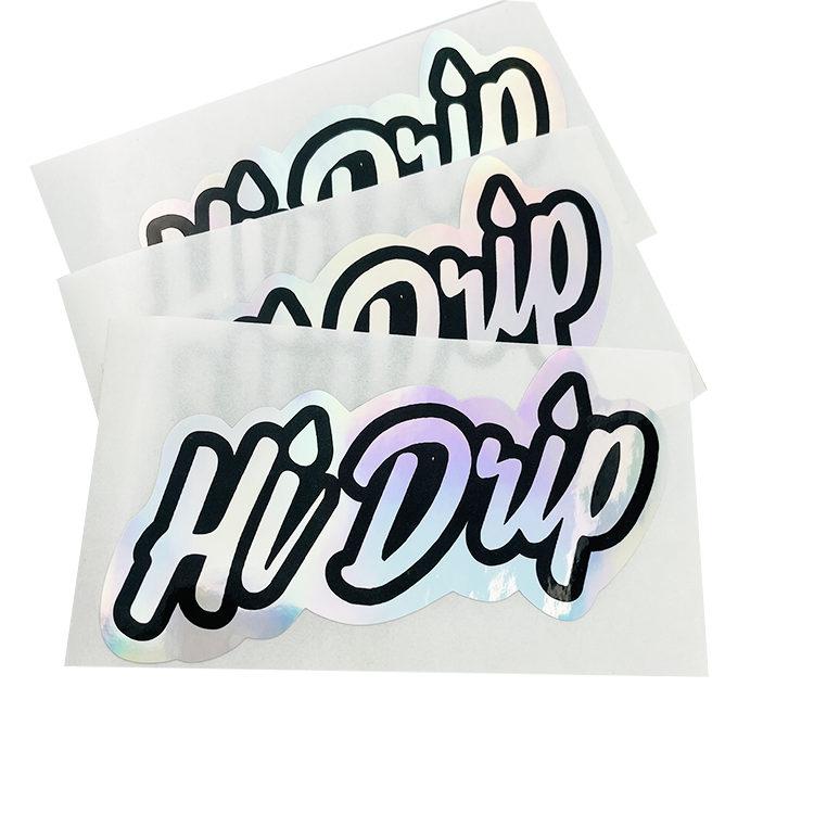 Chinese manufacturers specializing in die-cutting holographic sticker paper hat label gift LOGO sticker