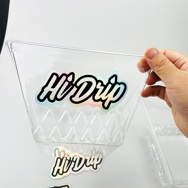 Chinese manufacturers specializing in die-cutting holographic sticker paper hat label gift LOGO sticker