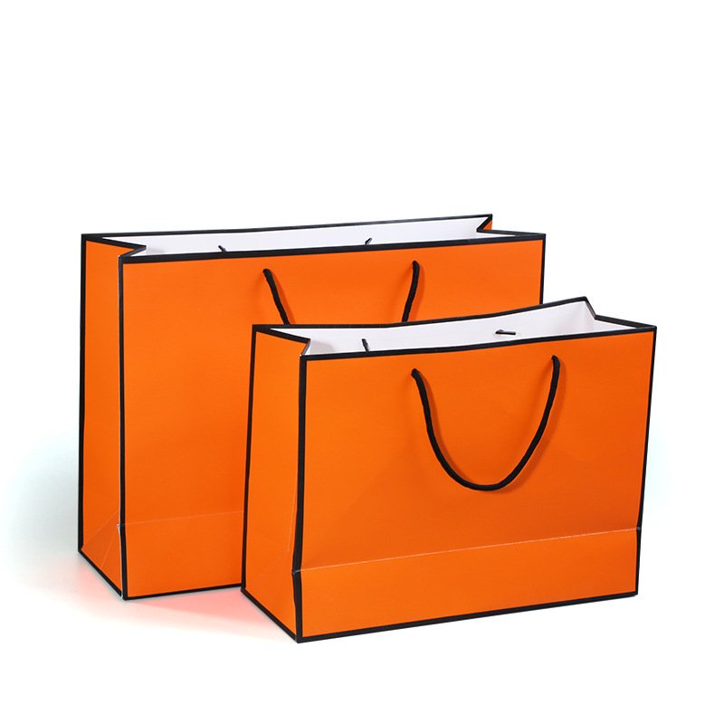 Wholesale Logo Printed Luxury Kraft Retail Paper tote bag Shopping Bag Paper Gift Bag With Handle