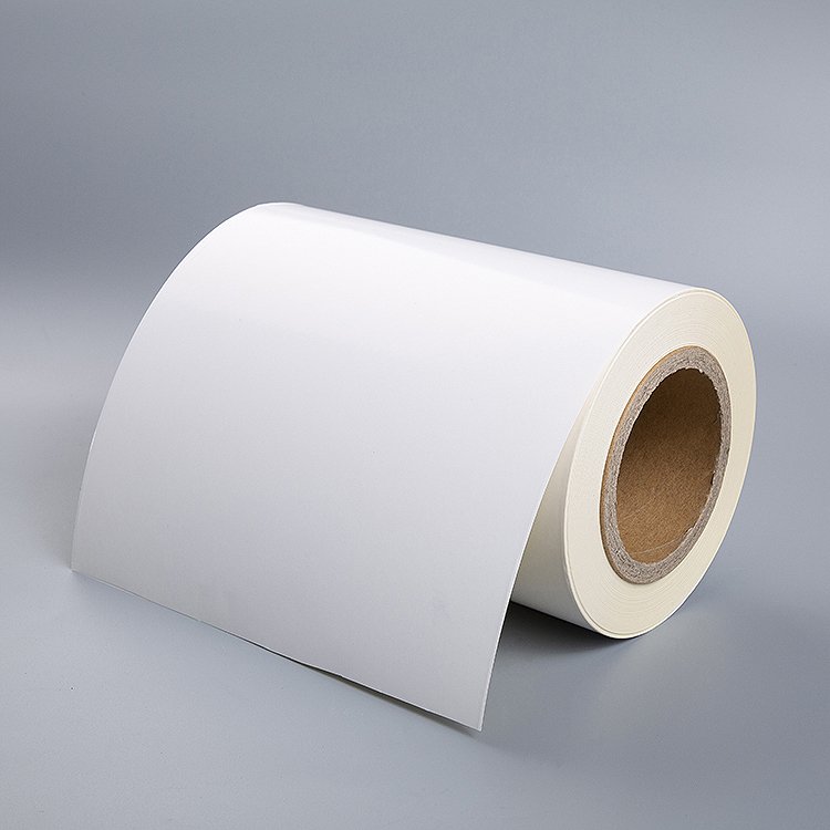 Self Adhesive Paper High Gloss Sticker in sheet or in roll with Glassine release paper liner
