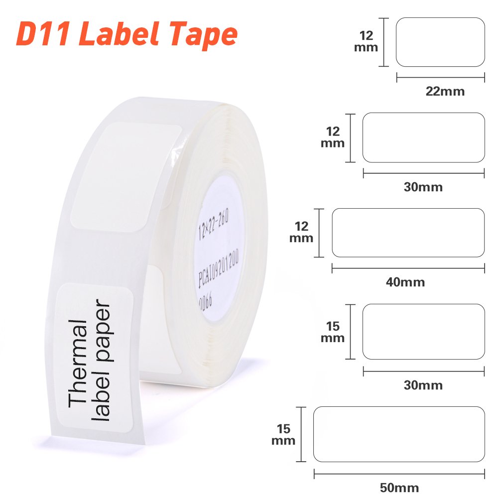 Label Tape Label Sticker Paper Rolls Thermal Barcode Label Printer Paper for Wireless Mini Portable Printer D110 D11 D101