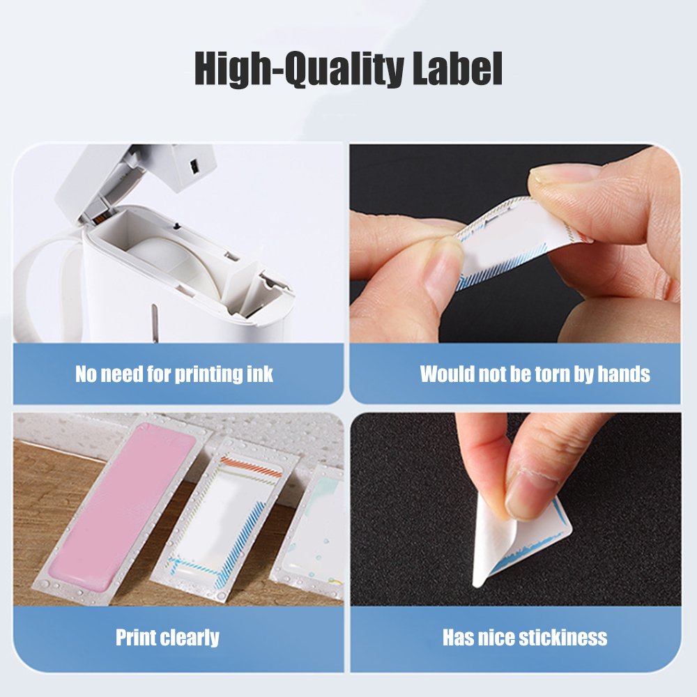 Label Tape Label Sticker Paper Rolls Thermal Barcode Label Printer Paper for Wireless Mini Portable Printer D110 D11 D101