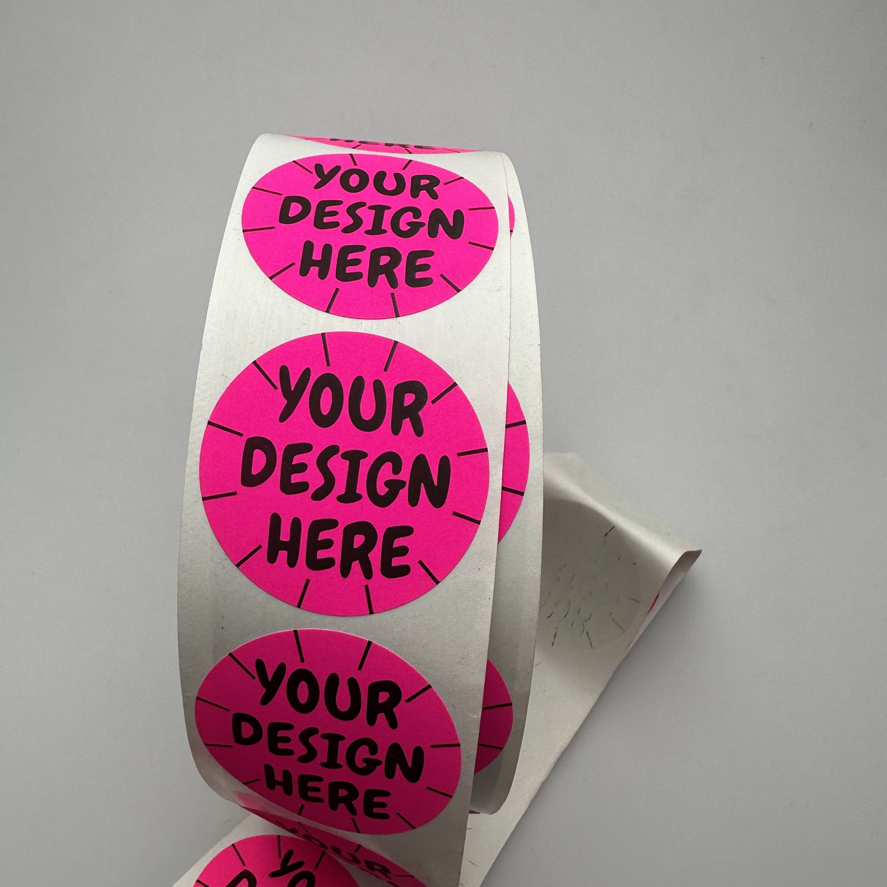 Custom Printed Plastic Waterproof Synthetic Paper Adhesive Vinyl PVC Round Circle Logo Sticker