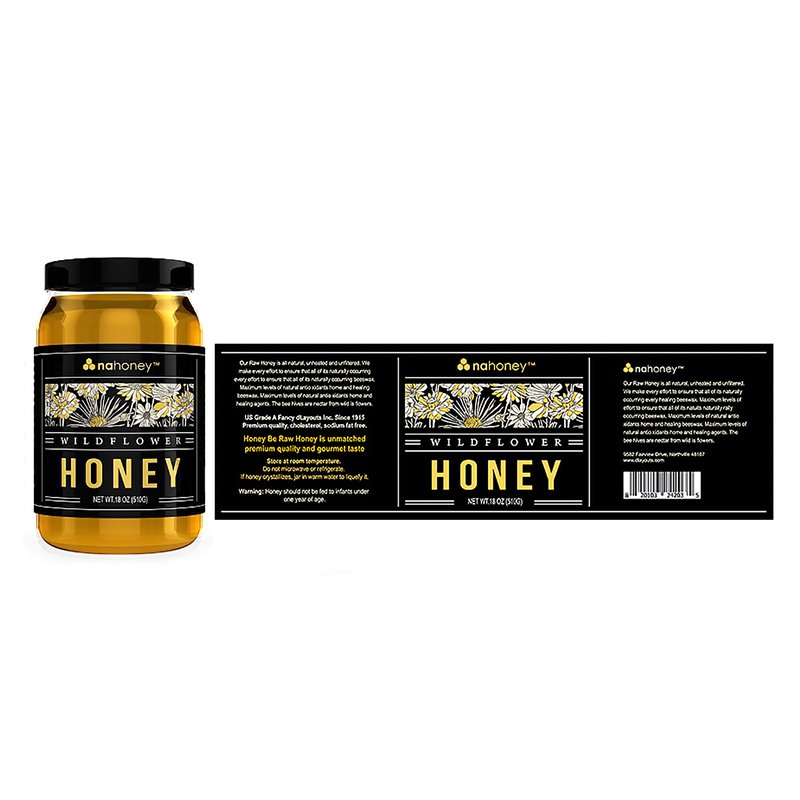 CMYK Printing Custom Waterproof Gold Foil Logo Hot Stamping Packaging Label Stickers Honey Labels Sticker For Bottles Jars