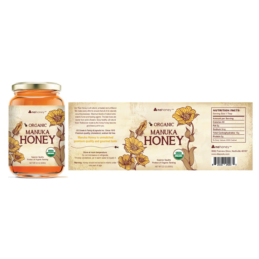 CMYK Printing Custom Waterproof Gold Foil Logo Hot Stamping Packaging Label Stickers Honey Labels Sticker For Bottles Jars
