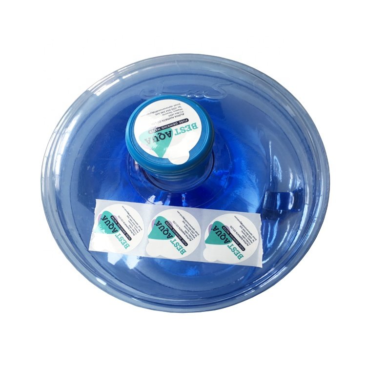 Factory Printing 5 Gallon Water Bottle Sticker Label For Plastic Caps adhesive labels customized