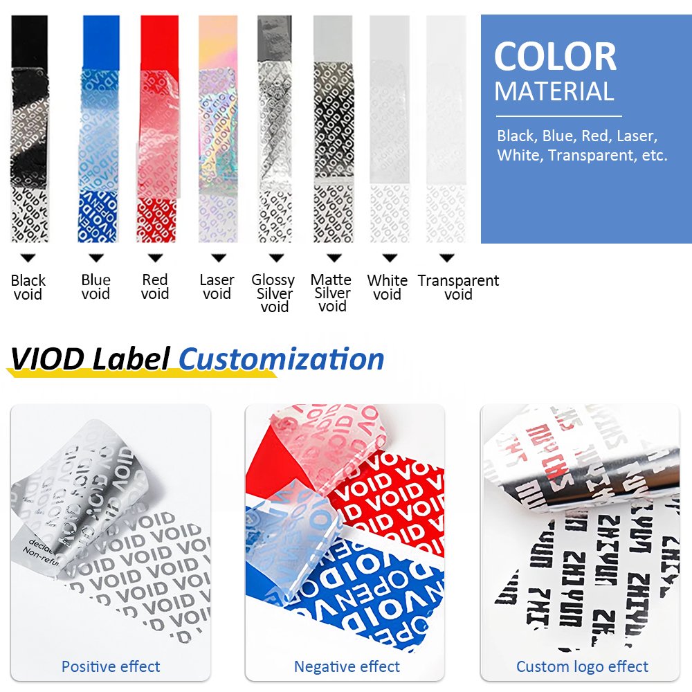 Security Seal Label With Invisible Infrared Uv Printing Supplier Waterproof White Tamper Proof Vinyl Sticker Printing