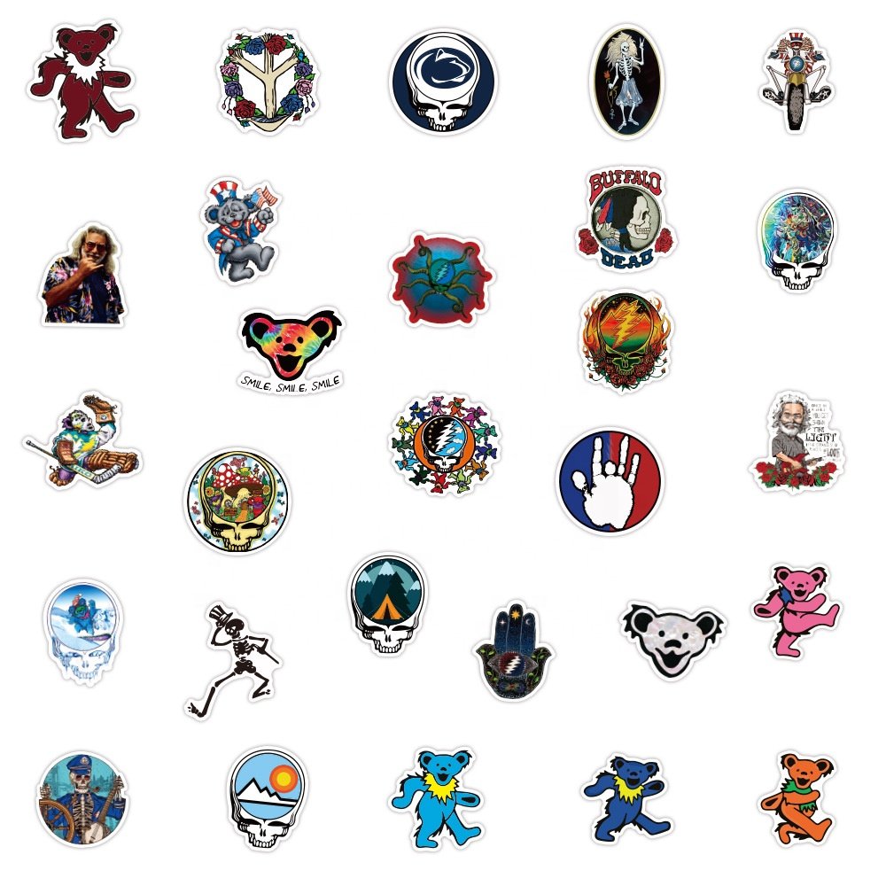 100Pcs Cool Rock Band Punk Music Decal Hot Sales Popular Fashion Mix Stickers