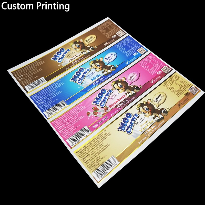Custom Printing PVC Vinyl Transparent Paper Nail Led Mobile Phone Flashing Name Logo Brand Adhesive packaging Label Sticker Roll
