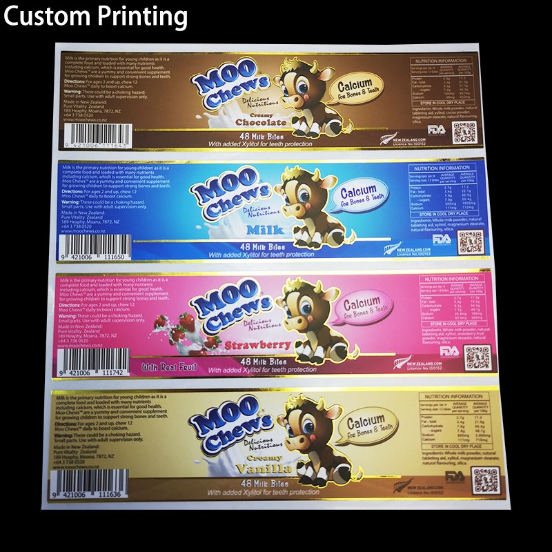 Custom Printing PVC Vinyl Transparent Paper Nail Led Mobile Phone Flashing Name Logo Brand Adhesive packaging Label Sticker Roll