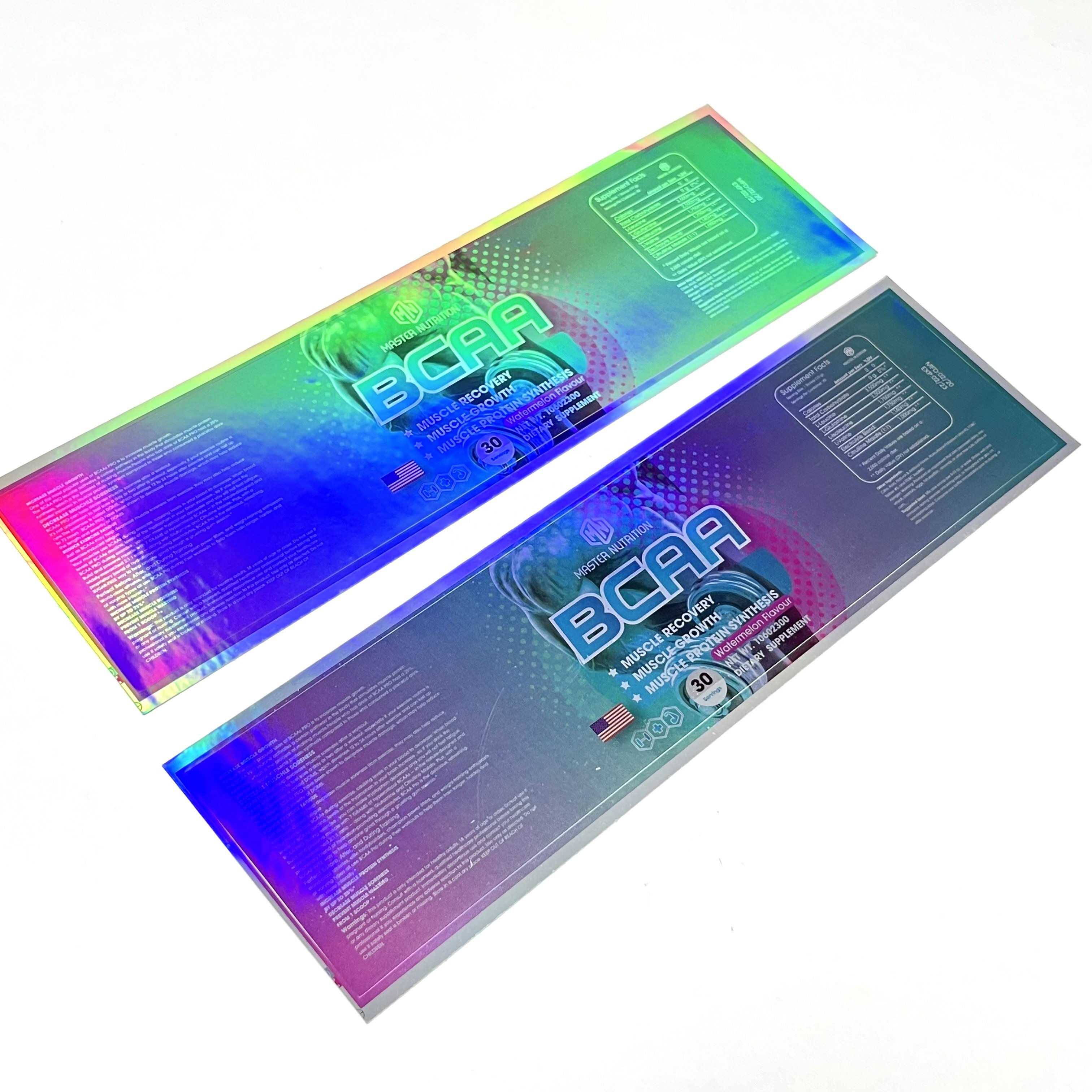 Luxury hologram stickers for small business private label cosmetics stickers logo