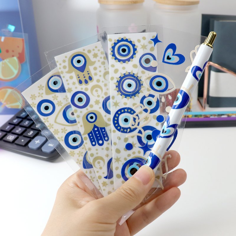 factory cheap price Vinyl UV DTF Pen Wraps transfers Custom Design Wraps Ballpoint Bookmark Decals Waterproof uvdtf pen Stickers