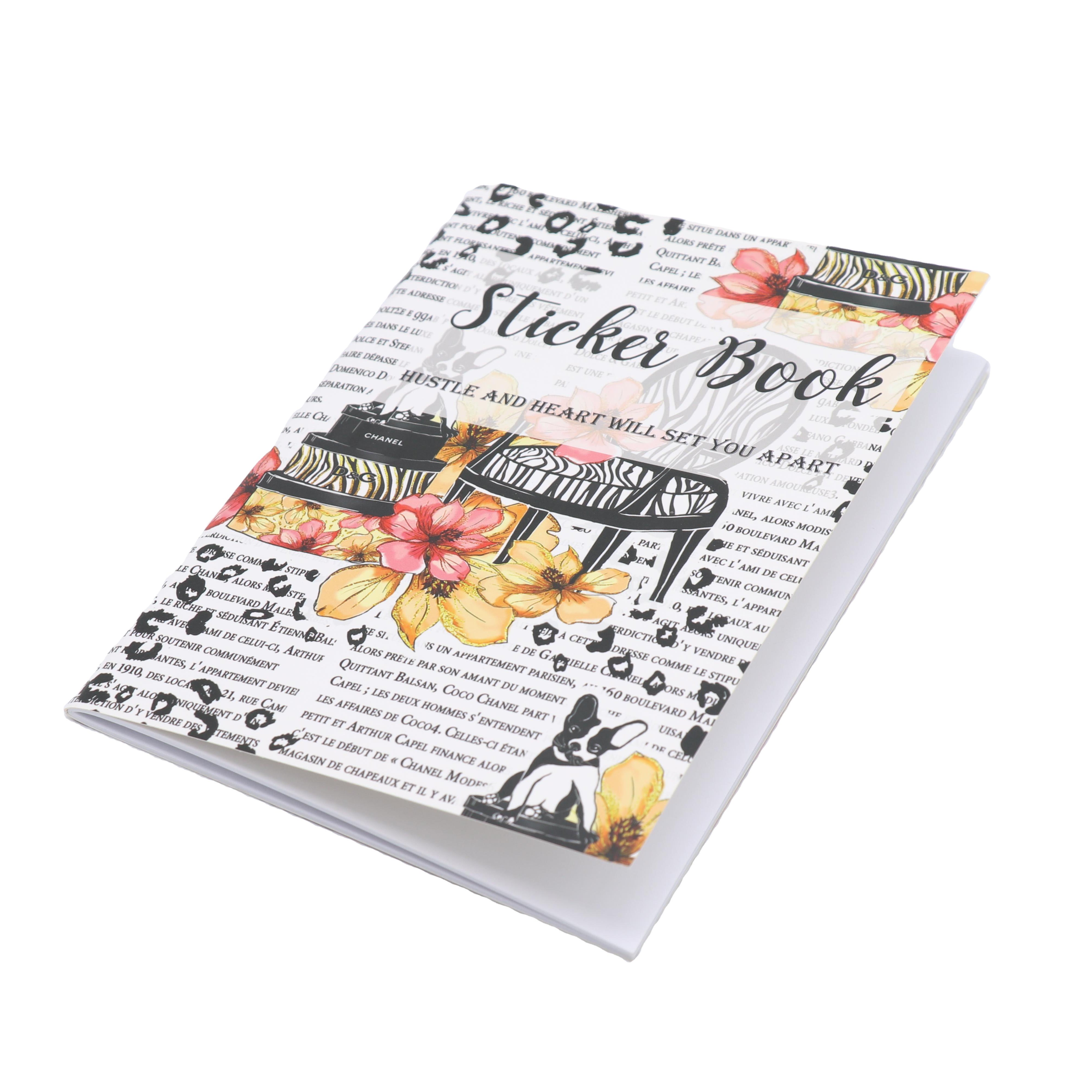 High quality custom printed DIY blank stickers collection book for kids silicone release paper reusable sticker album