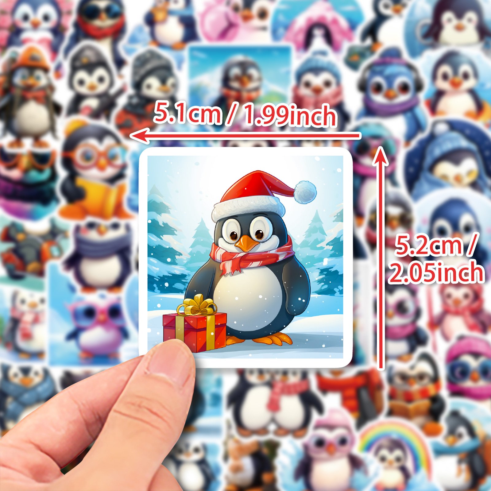 The company sells 50 glossy cute penguin and various animal stickers for children to decorate toy notebooks and computers