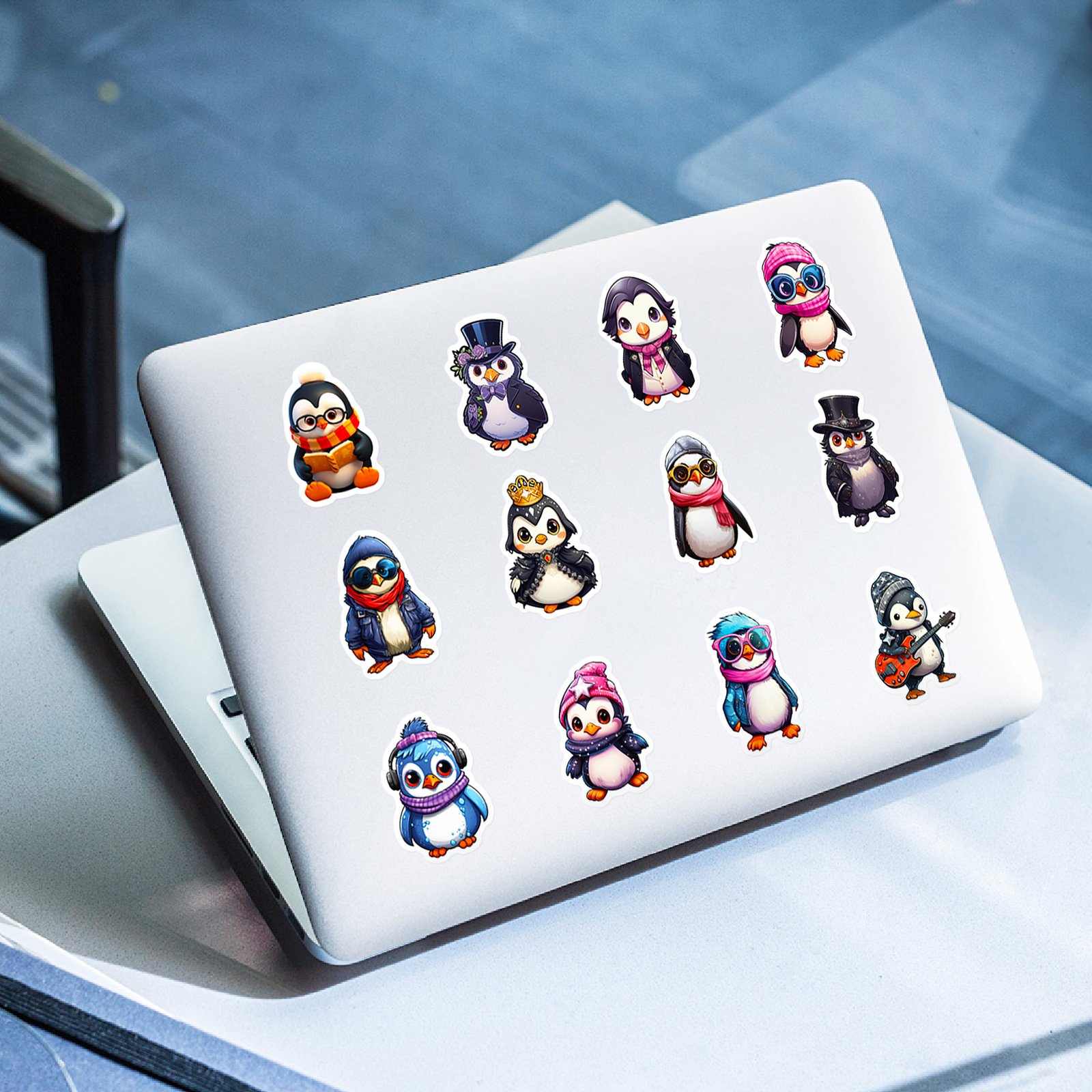 The company sells 50 glossy cute penguin and various animal stickers for children to decorate toy notebooks and computers