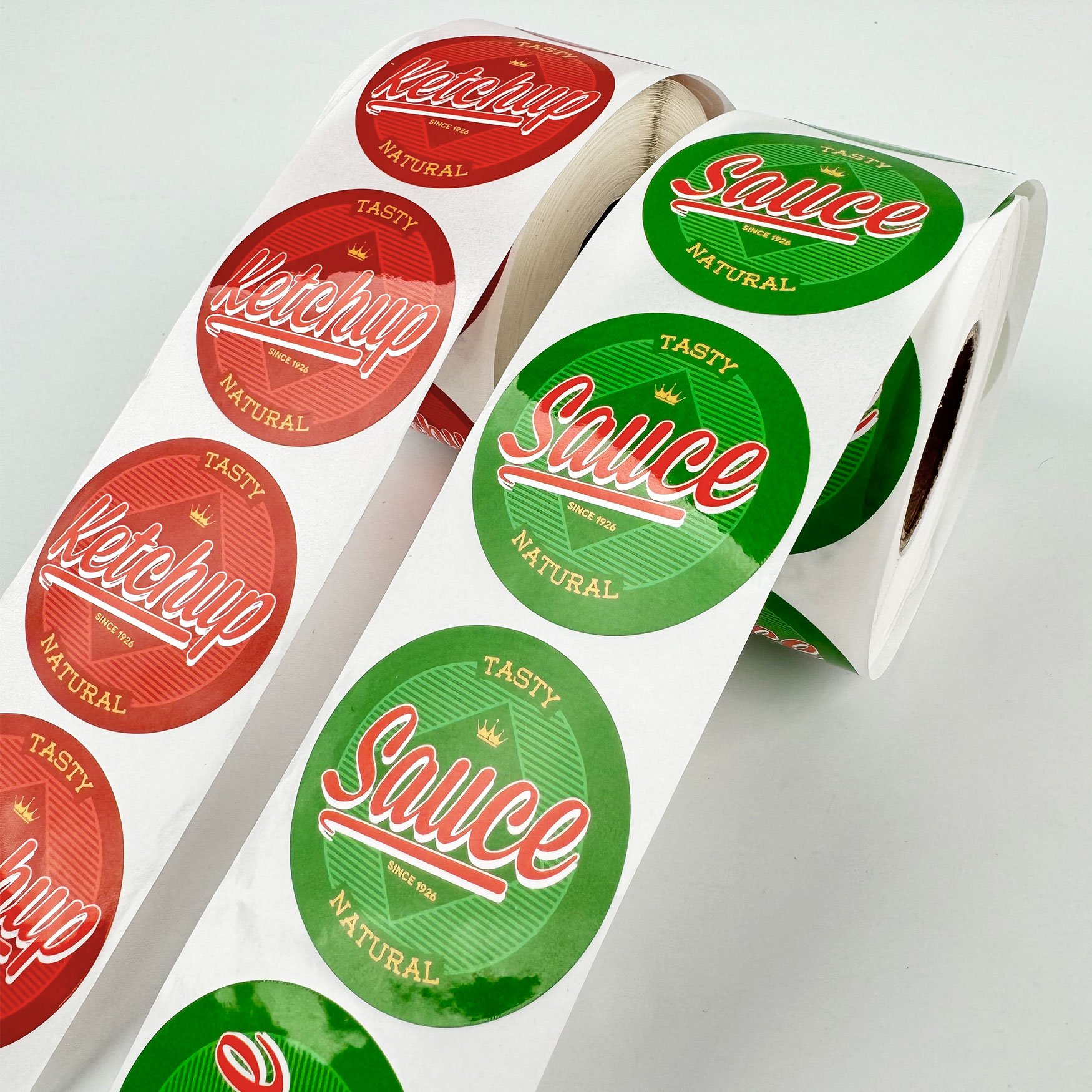 Custom Sticker Roll Waterproof Adhesive Vinyl Brand Logo Sealing Round Business Logo Sticker Food Packaging labels