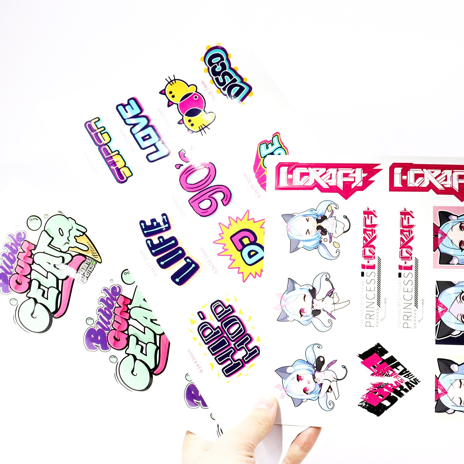 Personalized Decoration adhesive printing cartoon waterproof die cut car vinyl sticker custom logo stickers