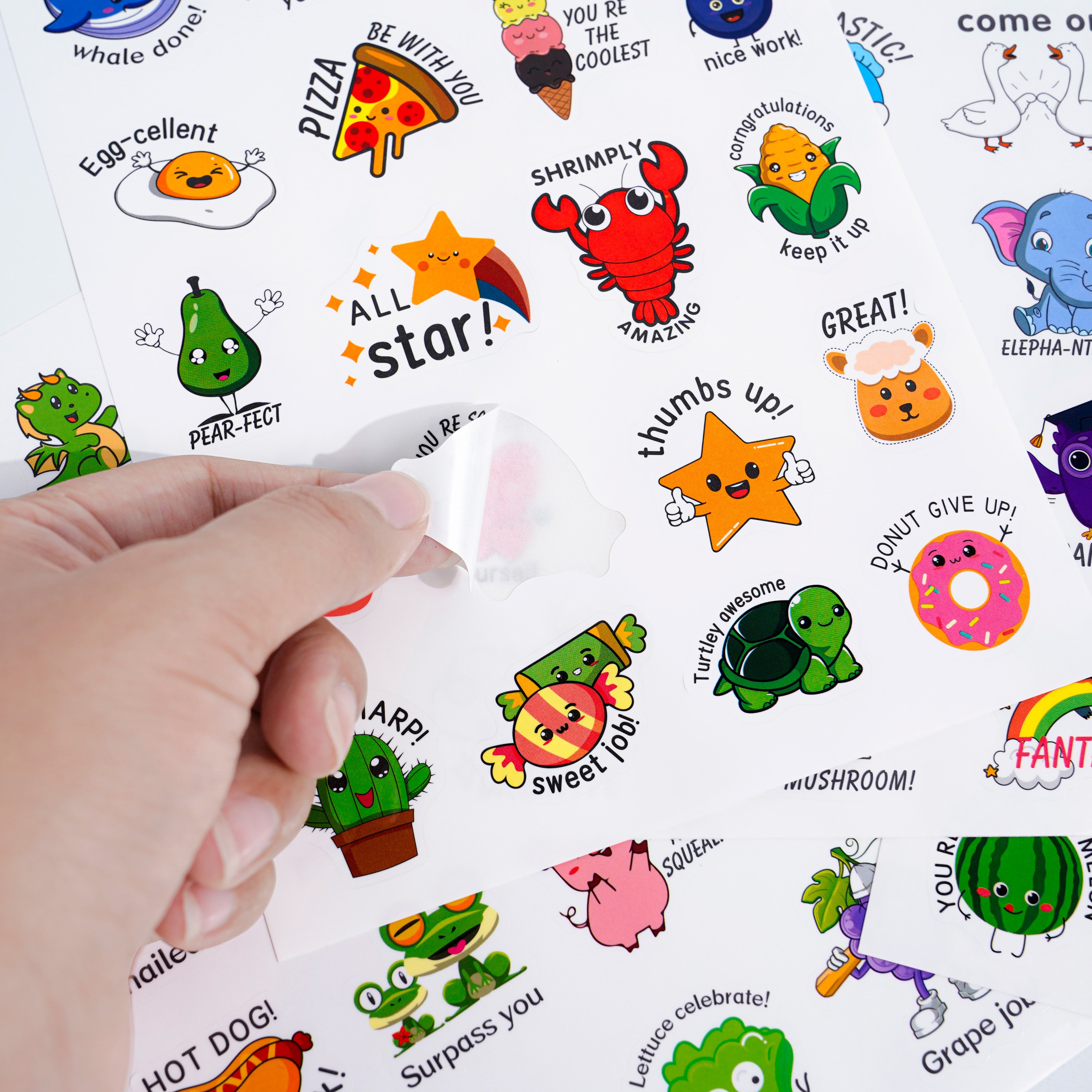 Custom Logo Label Advertising Promotion Sticker For Kids Cartoon Self-Adhesive Vinyl Waterproof Custom Kiss Cut Stickers Sheet