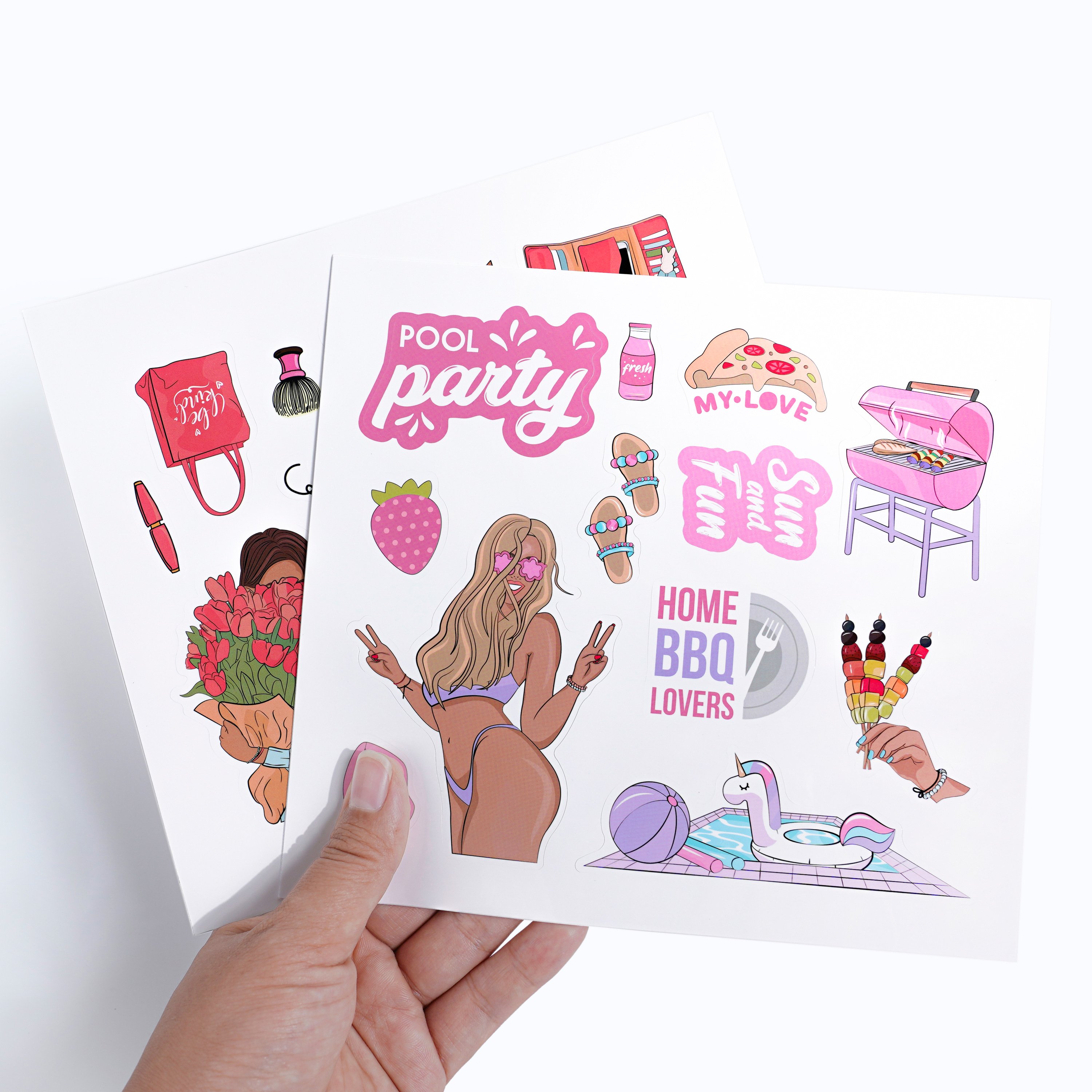 Custom Logo Label Advertising Promotion Sticker For Kids Cartoon Self-Adhesive Vinyl Waterproof Custom Kiss Cut Stickers Sheet