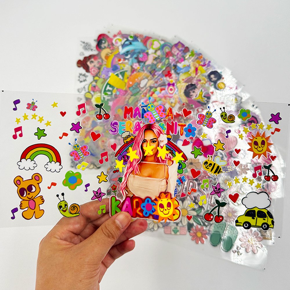 Hot Selling Free Design LOW MOQ Custom New Design UV DTF Transfers Cup Wraps Labels Stickers