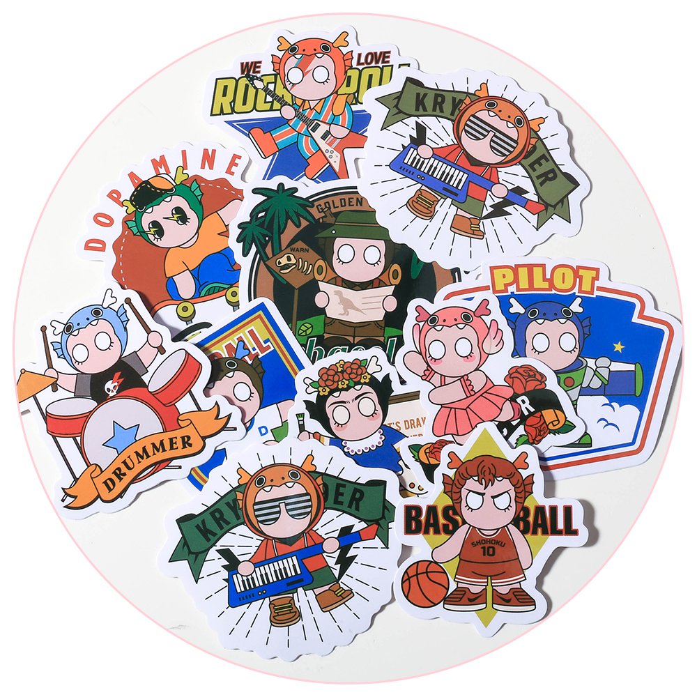 Custom Paper Vinyl PVC Die Cut Cartoon Stickers