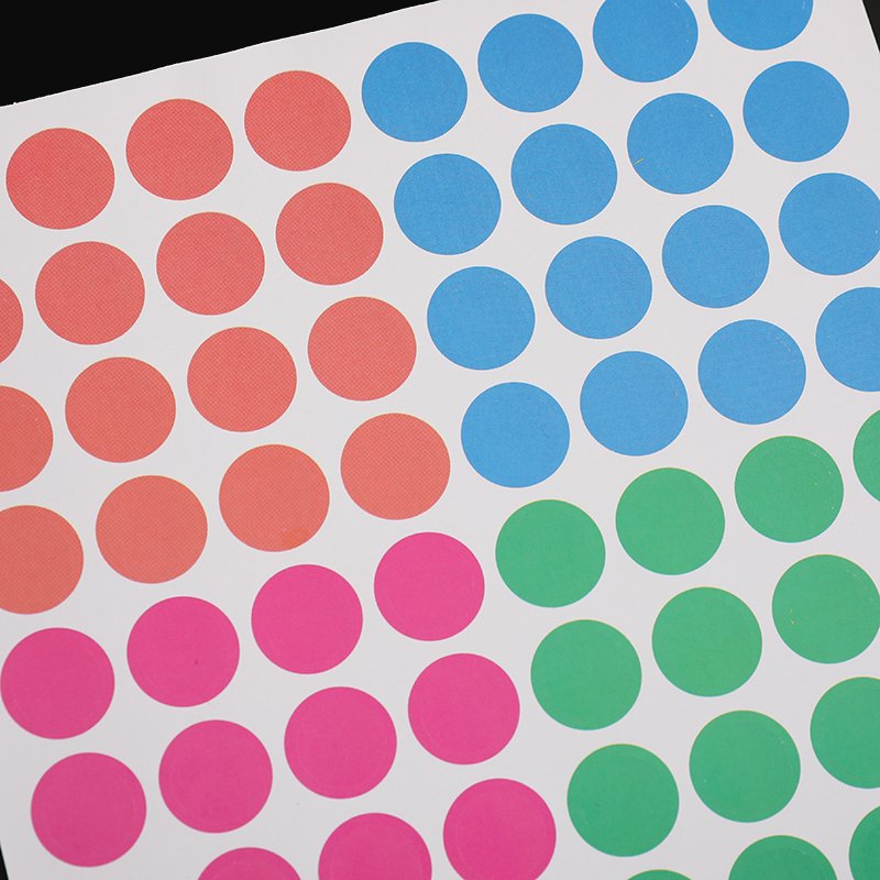 Simple Stylish Stickers Custom Self Adhesive Color Dot Circle Self-adhesive Label