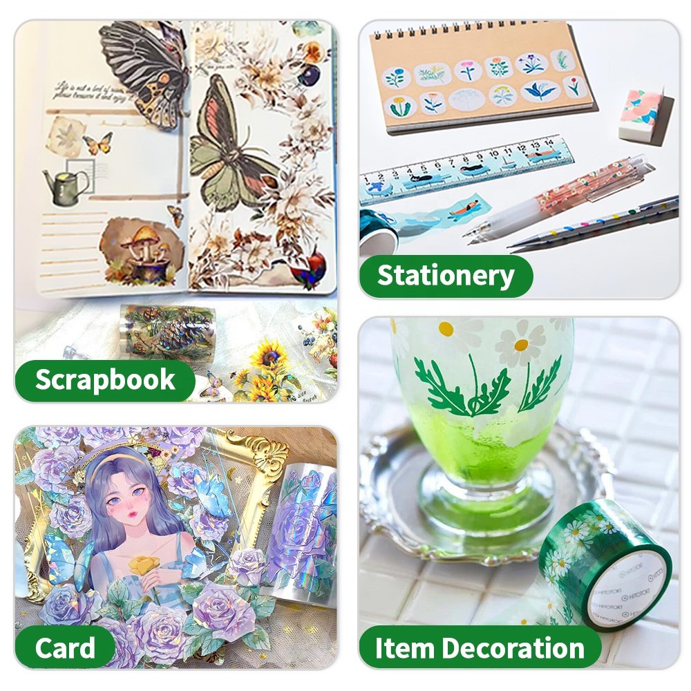 Customized make your design washi tape stickers set diary stationery supplies pet tape