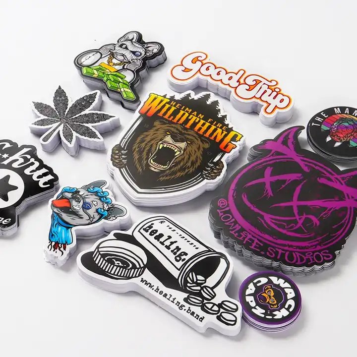 Making Adhesive Label Logo Design UV Proof Die Cut Sticker Printing Waterproof PVC Vinyl Custom Stickers
