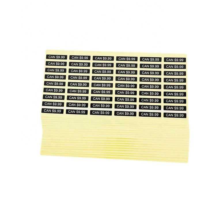 China sticker printing self adhesive glossy label price barcode sticker label sheet