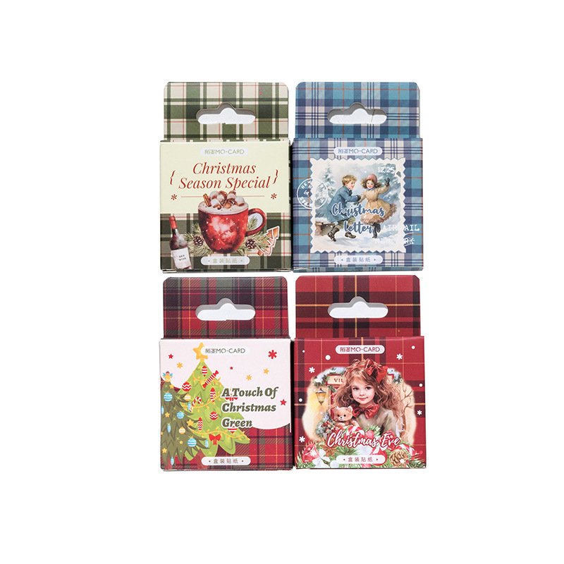 46 stickers per box, gift Christmas series, Christmas themed tent decoration materials, 4 options to choose from