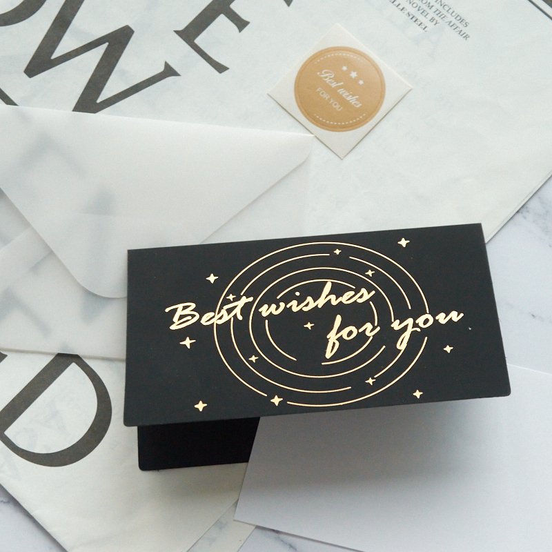 biodegradable customized printing logo thank you card business cards with envelope and sticker for small business