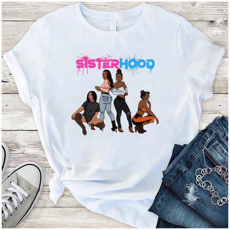 Moq 5Pcs Sisterhood Vinyl Stickers For T-Shirt Heat Transfer Printing Sticker For Garment